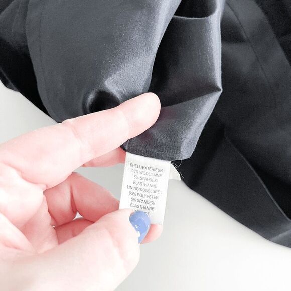 Banana Republic Women's Stretch Straight Pencil Skirt Wool Black Lined Size 2 - Picture 7 of 9